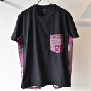 ranor(ラナー) BANDANA T-SHIRT ワイン WINE