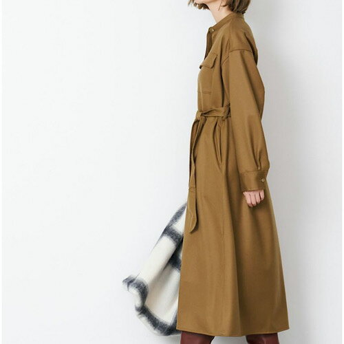 MICA&DEAL (マイカアンドディール) バンドカラーシャツワンピース CAMEL キャメル 0124404272