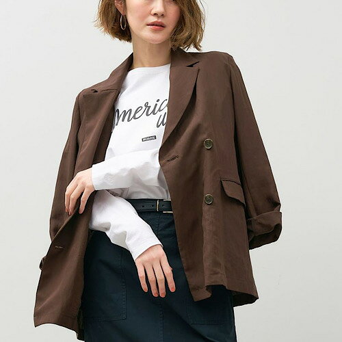 Rakuten - MICA&DEAL (マイカアンドディール）フィブリルテーラードジャケット BROWN ブラウン 0125305229