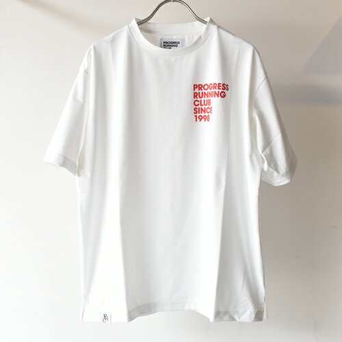 PROGRESS RUNNING CLUB (プログレスランニングクラブ) "1998" Water absorb & Quick Dry S/SLV Tee ホワイト White PROGRESS RUNNING CLUB (プログレスランニングクラブ) "1998" Water absorb & Quick Dry S/SLV Tee ホワイト White