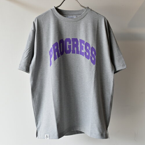 PROGRESS RUNNING CLUB (プログレスランニングクラブ) "PROGRESS" Water absorb & Quick Dry S/SLV Tee グレー Grey