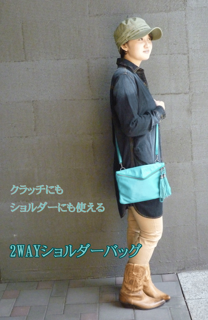 \Rakuten Fashion THE SALE 50%OFF & 送料無料/ 半額 リアルレザー 本革 サコッシュ ポシェット クラッチ バッグ ショルダーバッグ 2WAYバッグ ポーチ ミニショルダー スマホケース ななめがけ メール便 ピンク