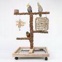 インコ 遊び場 バードトイ アスレチック 玩具 スタンド 止まり木 はしご 遊園地 ベル 鳥栖 オウムブランコ 鳥グッズ 文鳥 アスレチック 原木 サンショウ材