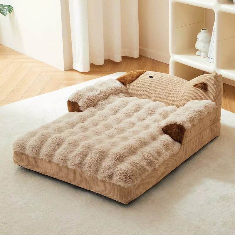 Rakuten - ペットソファベッド 取り外し 小型犬 中型犬 通年利用 ペットベッド クッション ペット用 犬用 ふわふわ オールシーズン ゆったり 洗濯 小型 中型犬 大型犬 ふわふわ ふかふか もこもこ ふんわり ペットクッション