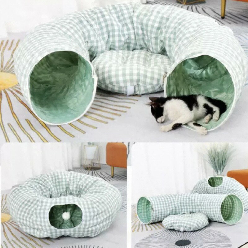 猫 おもちゃ トンネル 通り 遊び 爪とぎ 収納 可能 折りたたみ 迷路 子猫 一人遊び キャットタワー じゃれ くるみ ペット 室内 運動