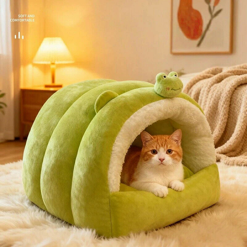 Rakuten - 猫 寝袋 冬 あったか 防寒 すっぽりハンモック型 猫ベッド ペット ハウス 秋冬 新作 密閉型 プライベート空間 落ち着く 猫用 ペット用品 犬 小型犬 にも