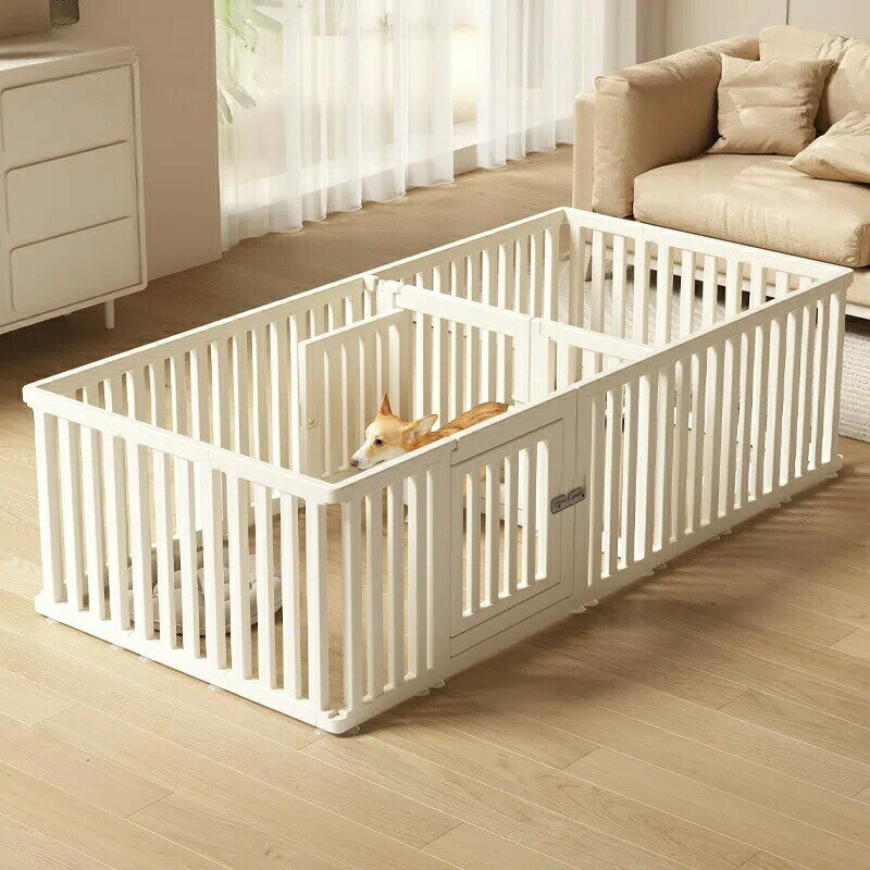 乐天商城 - 【脱走防止設計】室内犬用 自由組み換えペットフェンス 小型犬用 安全ゲート 60/80/100cm拡張可能 軽量スタイリッシュデザイン 犬サークル 子犬ケージ 簡易設置式