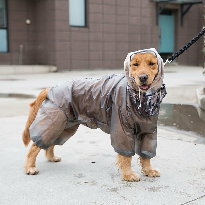 乐天商城 - 犬用 レインコート 中型犬 大型犬 ペット レインポンチョ レインウェア ハーネス ポンチョ 犬の服 カッパ 犬服 雨 透湿 撥水 犬用 雨具 イエロー グリーン ブルー コーギー レインコート