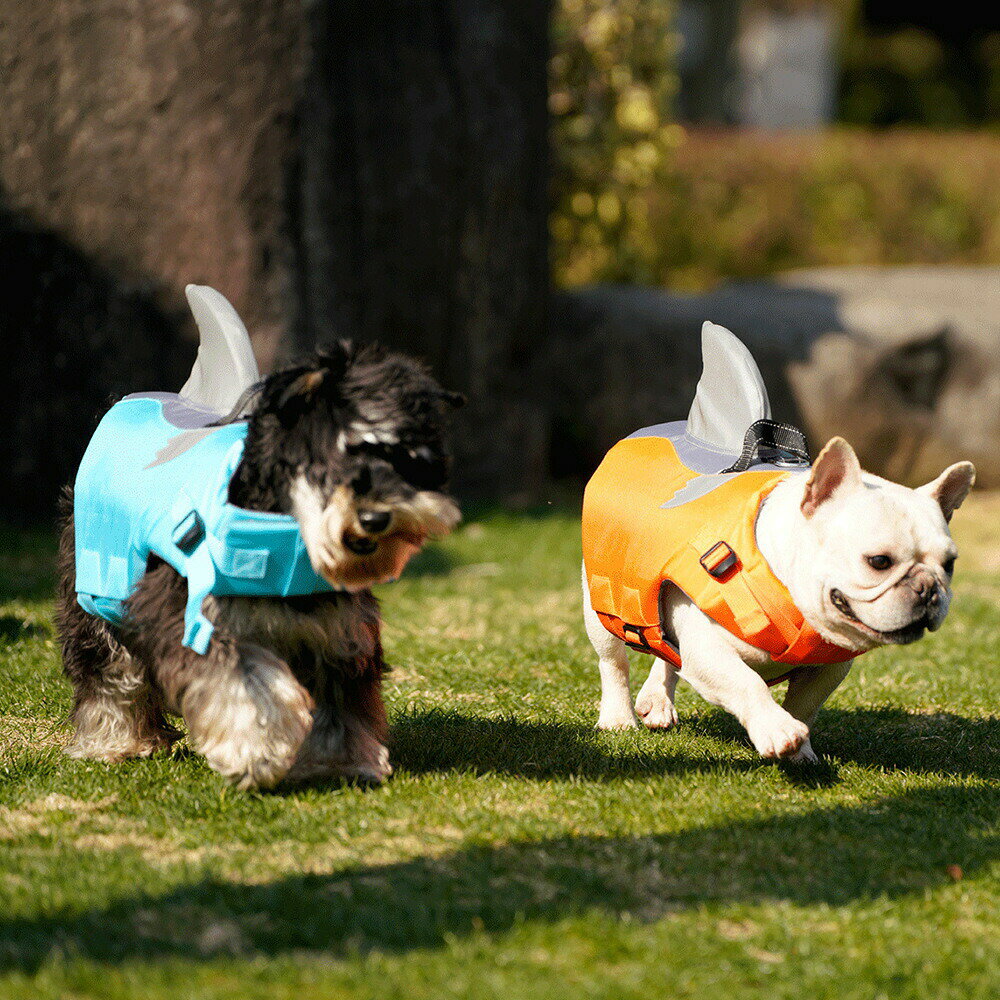 乐天商城 - 【犬用ライフジャケット引き裂きに强い】ベト用フロッティーグベト水游び安全设计高浮力反射ベト调整アームルート付海水浴プルボット用犬用フード夏マリンレジャペット救命具中型犬〜大型犬対応
