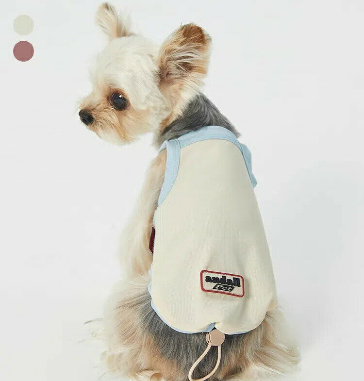 犬猫用 クールベスト 春夏薄手デザイン メッシュ通気ハーネス付き 涼感クールウェア 小型犬・猫用 ペット服 冷却 軽量快適