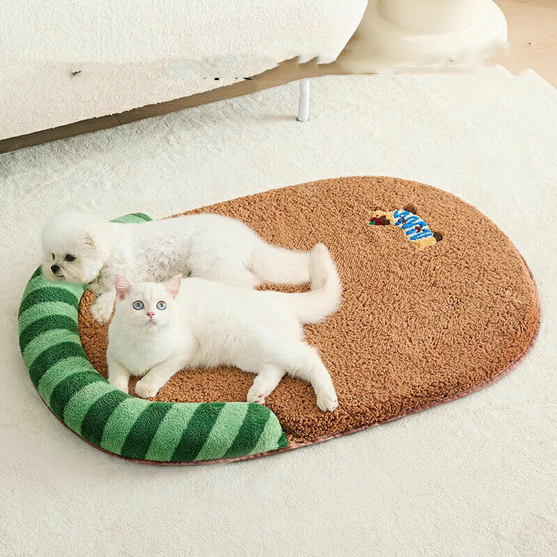 乐天商城 - 【季節を問わず使用可能】ペット用ソファベッド 小型犬中型犬猫用（トイプードル・ビションフリーゼ対応） 洗える取り外し可能カバー付き 夏用クール素材 寝床・リラックススペースに