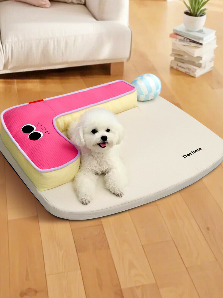 乐天商城 - 【洗える 犬猫兼用】ペットベッド クールタイプ オールシーズン対応 犬用 猫用 夏用ベッド 小型犬から大型犬まで対応 ペット用クッション 通気性抜群 丸洗い可能 ペットハウス 犬猫用ベッド 消臭機能付き（S/M/Lサイズ）
