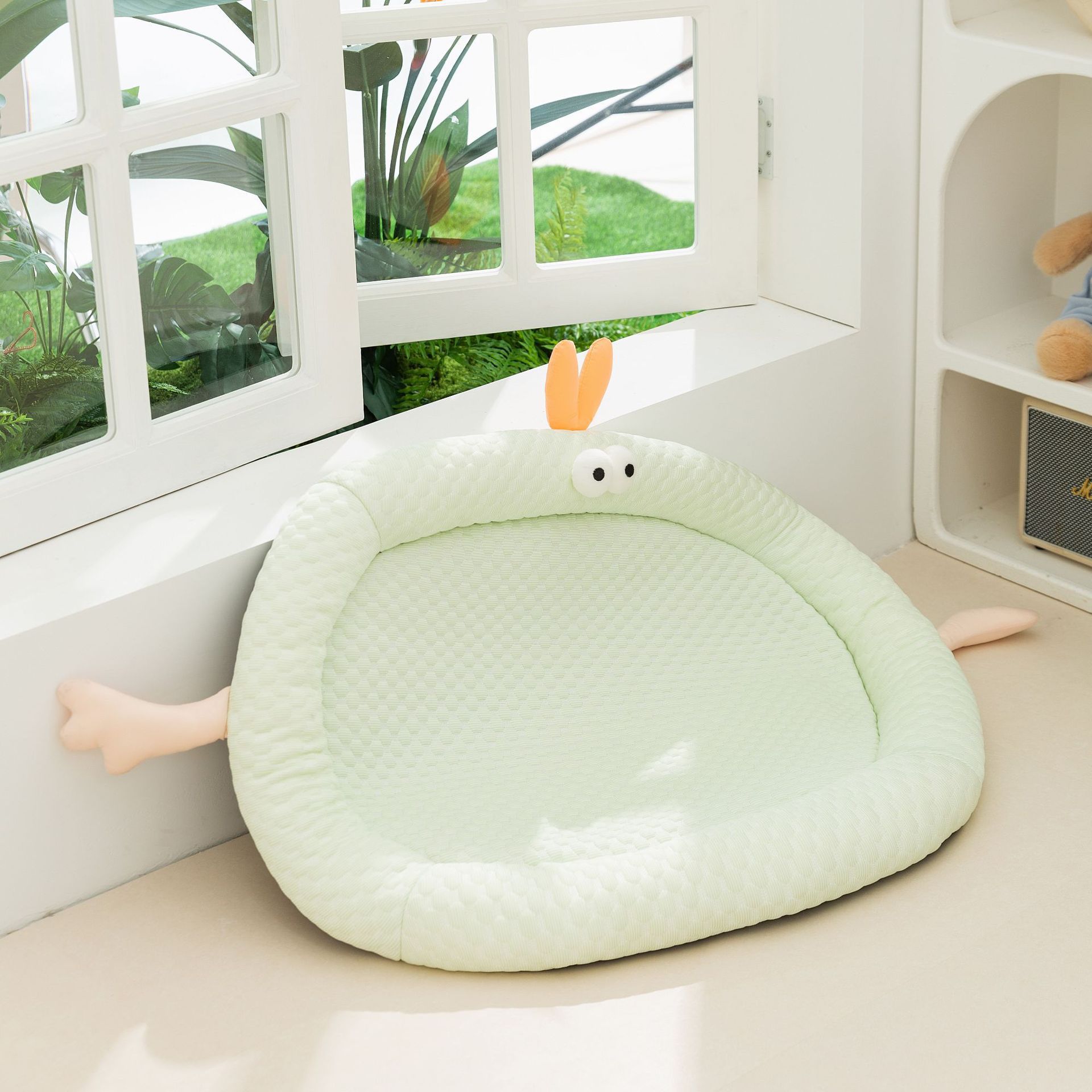 乐天商城 - 【ひんやり冷却】犬用ベッド 猫用クッション トイプードル ビション対応 夏用涼感マット メッシュ素材 取り外し可能 洗える ペット冷却ベッド 中小型犬 猫用寝床 室内用 清潔保持 安全素材