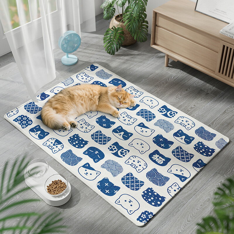 乐天商城 - 【ペット冷感マット】ペット用 犬 猫 寝垫 ひんやり 冷却 アイスマット 涼しい 吸湿通気 洗濯機OK 滑り止め 洗える 夏用品 ラグ ペット 冷感敷きパット 冷感シーツ アイスシルク