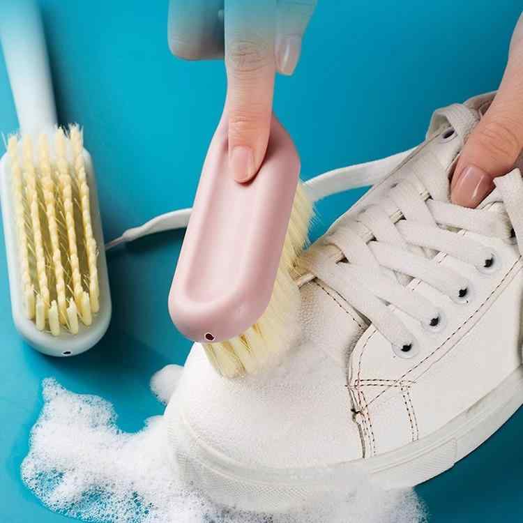 靴ブラシ 長い柄 家庭用 多機能 洗