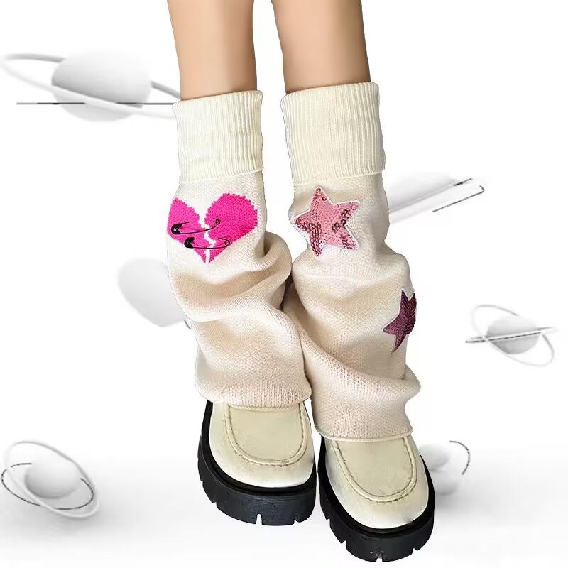 レッグカバー サブカルチャー JK ホットガール アジア 女の子 衣装 自家製 ピンクスター ミドル レディース 靴下