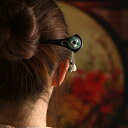 黒 サンダルウッド かんざし 韓服 タッセル 頭飾り レトロ シンプル かんざし 木製 簪 レディース