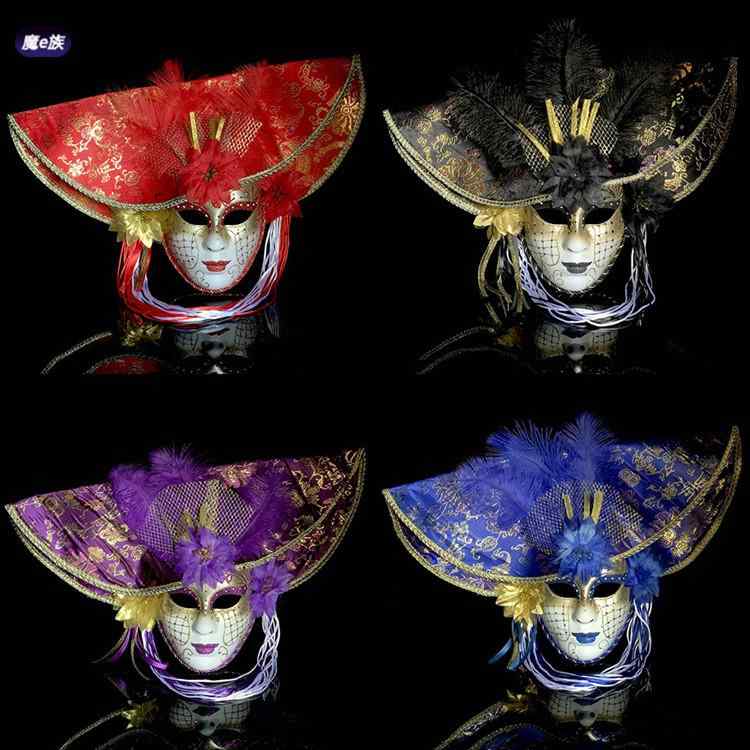 ハロウィン マスク 仮面舞踏会 女性 中国風 パーティー パフォーマンス 小道具 マスク アンティーク 楽しい 装飾 貴族 ベネチアン 貴族帽子