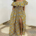 ファッション ドレス トップス スカート スーツ 女性 花柄 エスニック アフリカン風 ワンピース 無地 フィット スリム ロング レディース シック
