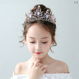 韓国 子供用 ヘアアクセサリー 王冠 クラウン ティアラ プリンセス かわいい 女の子 ピンク ドレス 誕生日