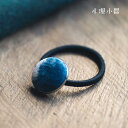 ヘアゴム 民芸品 ヘッド アクセサリー 装飾品 青染め エスニック 雑貨 小物 アンティーク 古風 レトロ