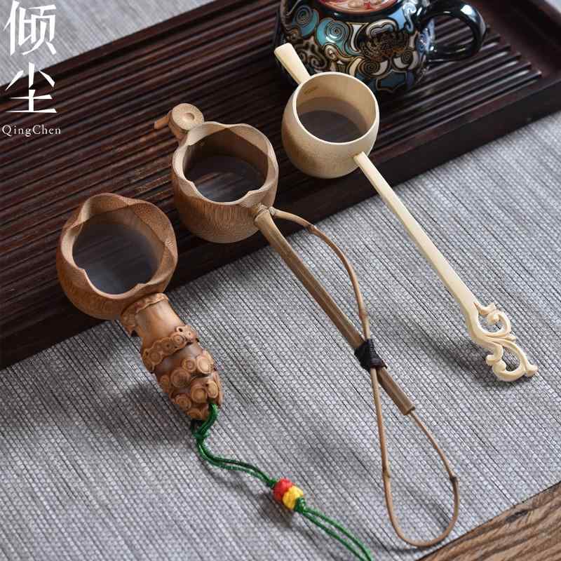 茶道具 ティーフィルター 茶こし 中国風 ハンドル 雑貨 茶かす 小物 装飾品 アンティーク 竹製 道具 レトロ コレクション