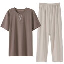パジャマ ルームウェア ナイトウェア メンズ 夏 半袖 ズボン モーダル メンズ 薄手 夏の ホーム 服 大きめ サイズ セット