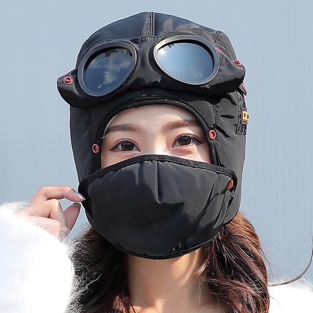 帽子 防寒 マスク 冬用 メンズ 女性用 屋外用 乗馬 自転車 防風 フロント ガラス 耳保護 ベルベット ノースイースタン スキー