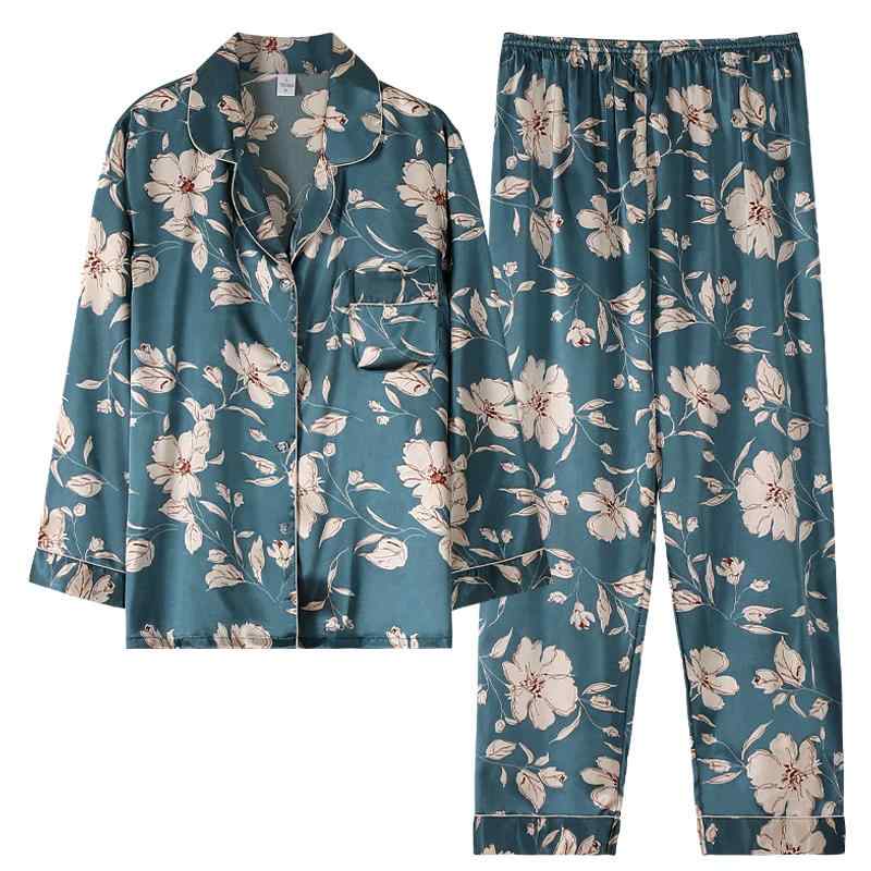 パジャマ ルームウェア セット ナイトウェア カップル レディース 夏 冷感 薄手 長袖 春秋 メンズ