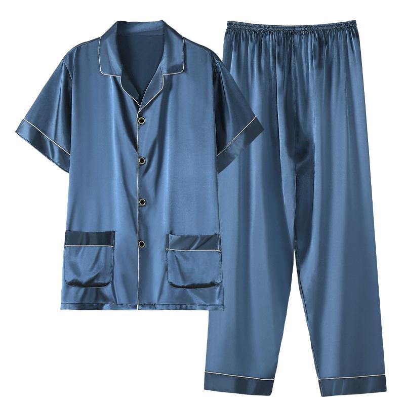 パジャマ ルームウェア セット ナイトウェア メンズ 夏 半袖 ズボンの 薄手 冷感 ホーム