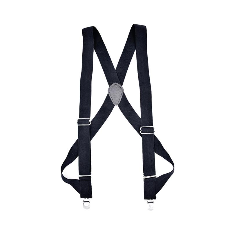 サスペンダー 吊りバンド メンズ 革 伸縮性 2クリップ バックル 幅35cm レザー 韓国 英国 ユニセックス ショルダーストラップ