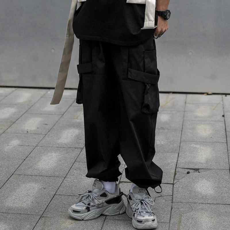 ストリート パンツ アメリカン 機能的 マルチポケット 男性用 ストレートロング パンツ ファッション カジュアル