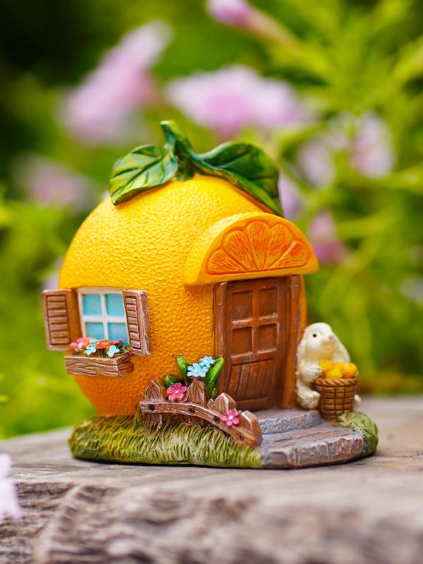 ガーデニング オーナメント オレンジハウス マイクロ 風景 ハウス ガーデン 盆栽 装飾 デスクトップ 装飾品 友人 誕生日 ギフト みかん