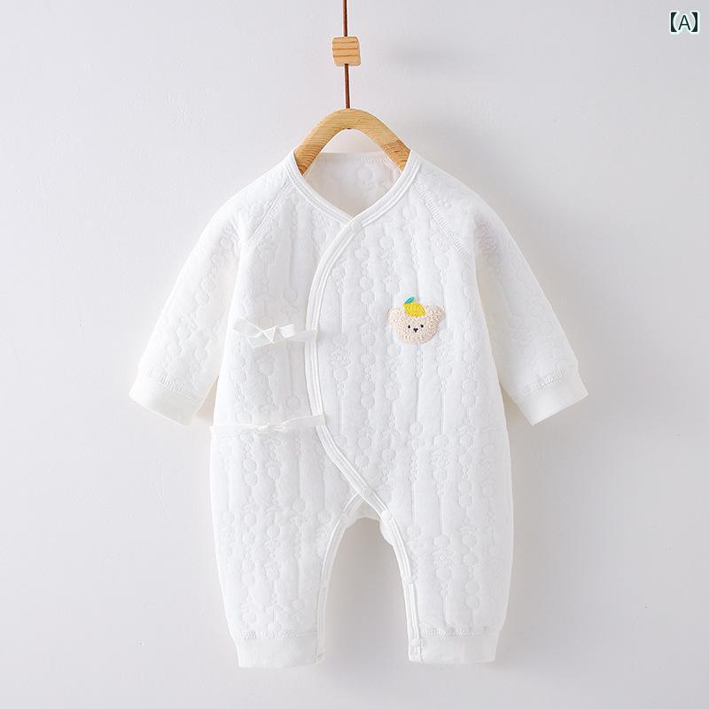 ロンパース 赤ちゃん服 幼児服 ベビー服 つなぎ オーバーオール ジャンプスーツ 秋冬 かわいい ボタン