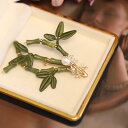 ブローチ 手巻き 竹の葉 ナデシコ 祭り コサージュピン ハイエンド アクセサリー バックルピン 女性 竹