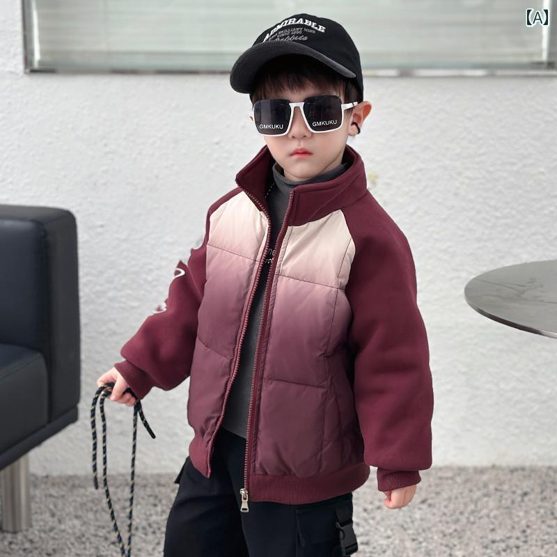 男の子 冬 ジャケット 子供 ジッパー 韓国 厚手 上着 暖かい ファッション コート カジュアル 男性 2