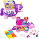 Polly Pocket Unicorn Party Large Compact Playset with Micro Polly &amp; Lila Dolls, 25+ Surprises to Discover &amp; Fun Princess Party Play Areas: Bouncy House, Castle, Swings, Water Floatie &amp; More