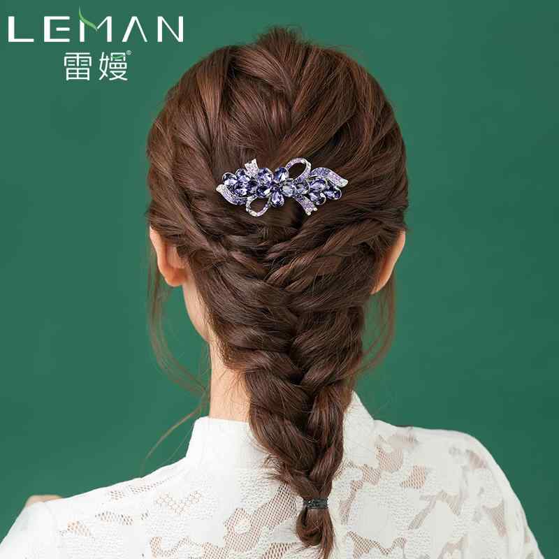 ヘアアクセサリー エレガント 髪飾り ヘアピン ヘアアクセサリー 韓国 ヘアアクセサリー ラインストーン ミディアム トップ クリップ フラワークリップ