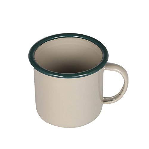 ȥ(Dulton)   ENAMELED MUG BEIGE/GREEN K19-0099 ١