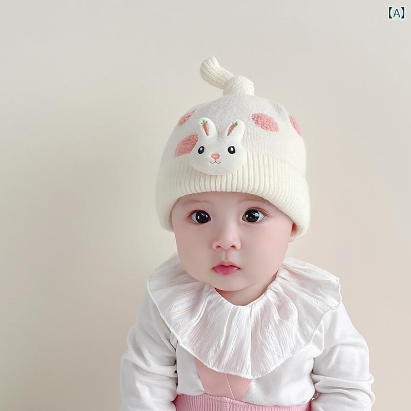 キッズ ベビー 帽子 ベビー 帽子 秋冬 かわいい かわいい 女 赤ちゃん ウール ニット 帽子 生後 1ヶ月 女の子 暖かい 冬 プルオーバー 帽子
