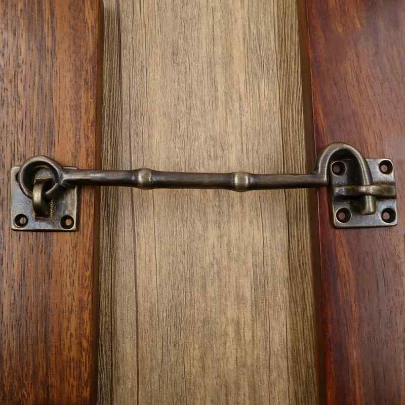 真鍮 ウィンドウ フック 鍵 留め具 ドア アンティーク風 チャイナ風 シンプル レトロ 18cm 27cm 36cm