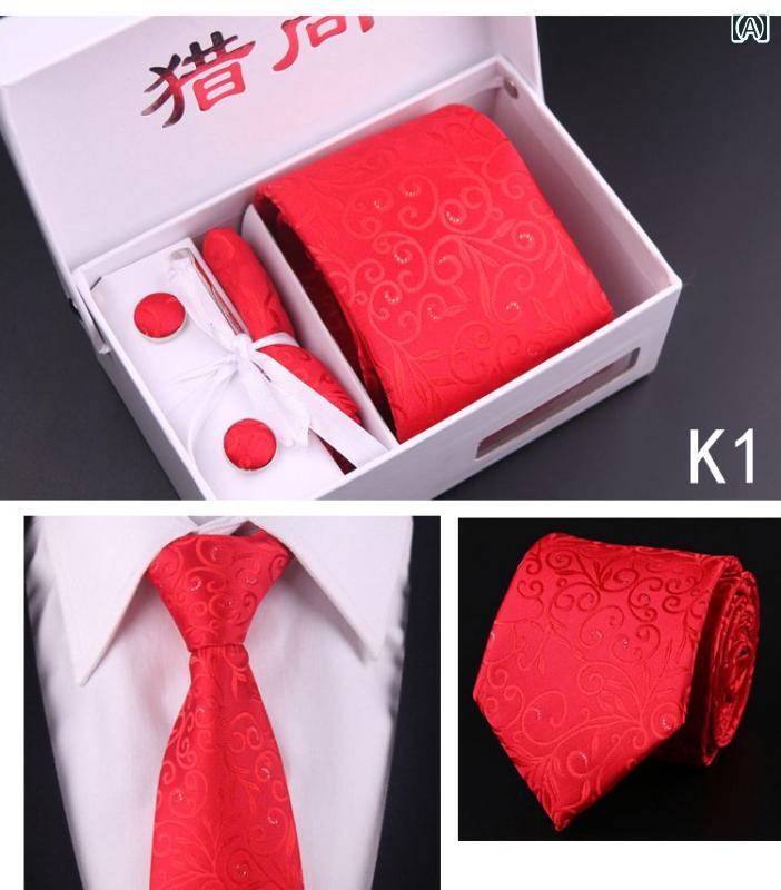 ネクタイ 6本 セット 8 cm メンズ フォーマル ビジネス プロ 韓国 ネクタイ 新郎 結婚式 箱入り スーツ 紳士