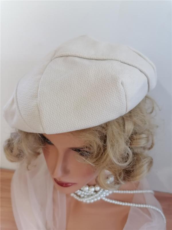 レディース ベレー帽 ヘアアクセサリー 小物 装飾品 白 ホワイト シンプル おしゃれ