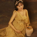 マタニティ フォト 衣装 おしゃれ 記念 写真 スタジオ レトロ 美しい 妊娠中 撮影 フリーサイズ ドレス かわいい