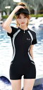 レディース 水着 温泉 スイミング プール トレーニング 女性用 競泳水着 半袖 胸パッドあり ワイヤーなし