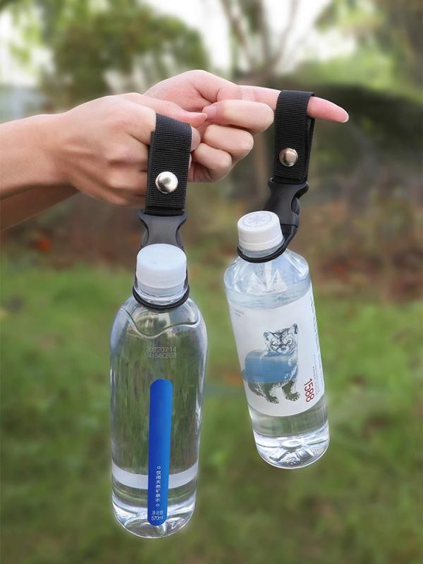 トラベル 旅行 アウトドア 登山 ペットボトル 水筒 バックル ポータブル 携帯 持ち運び フック ストラップ ベルト バッグ 鞄