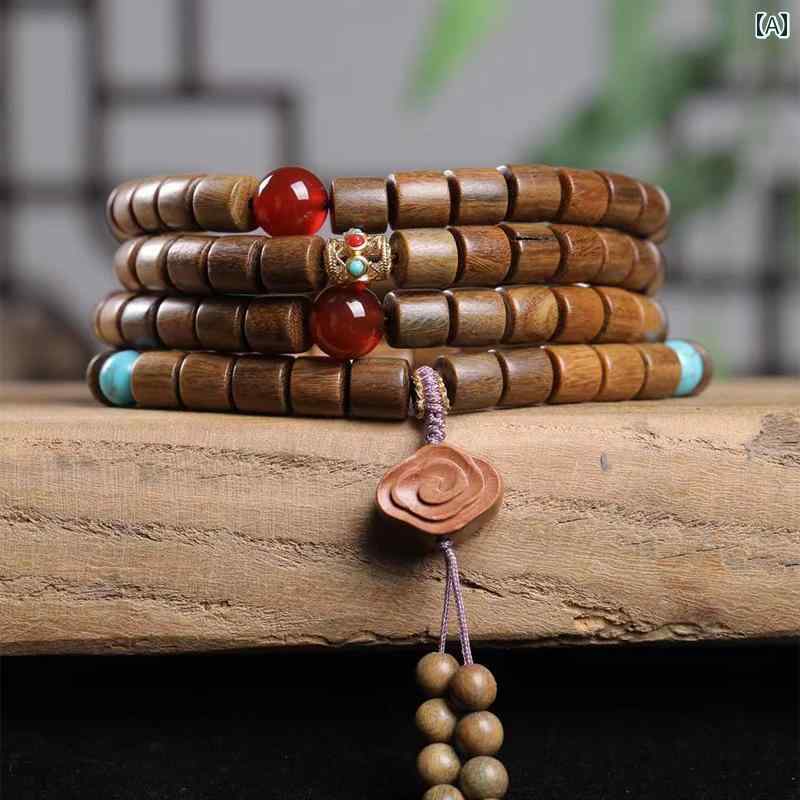 楽天サークルYou数珠 アクセサリー ブレスレット 腕輪 小物 装飾品 シンプル 古風 レトロ チャイナ風 文学的 日常生活 木製