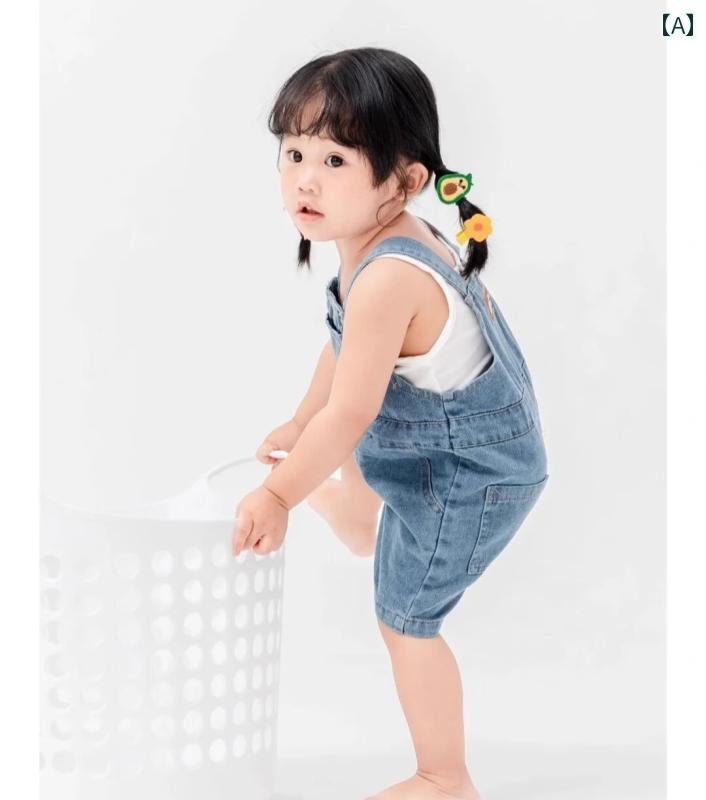 キッズ 子供 ジュニア ファッション 服 写真 撮影 小道具 レトロ スタジオ 衣装 かわいい おしゃれ デニム オーバーオール