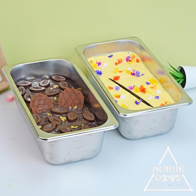 スイーツ 食品 サンプル リアル 見本 撮影 小道具 ディスプレイ 装飾品 フェイク 模擬 アイスクリーム 箱 バニラ チョコレート