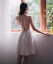 ワンピース ドレス スカート ファッション おしゃれ ホワイト 写真 スタジオ さわやか 魅惑的 バックレス 女の子 プライベート アート 撮影 フリーサイズ